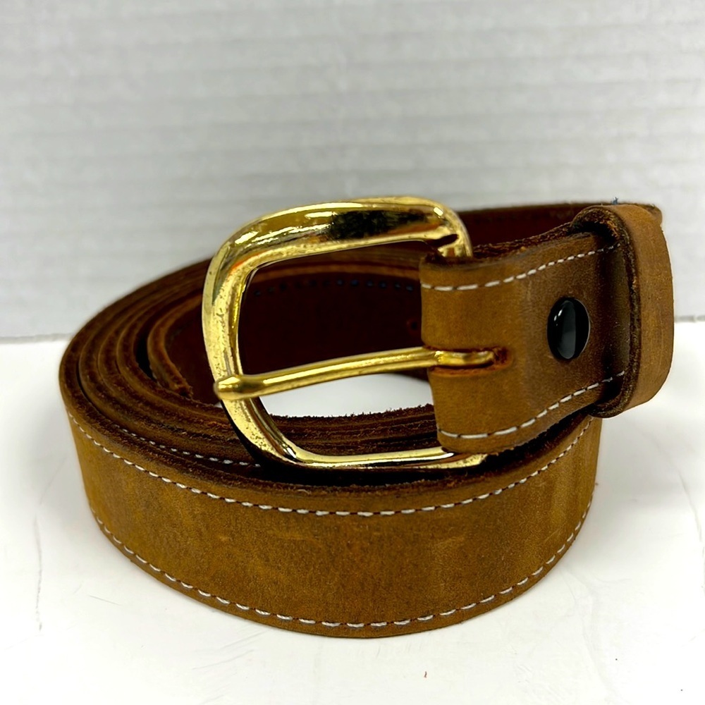 Crompton’s Menswear Genuine Top Grain Leather Belt Brown Size 50 USA Made